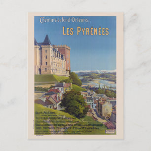 Les Pyrénées France Vintage Poster 1899 Briefkaart