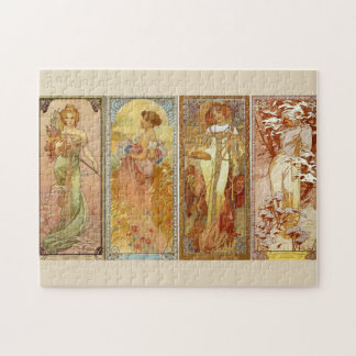 Les Quatre Saisons van Alfons Mucha (1902) Legpuzzel