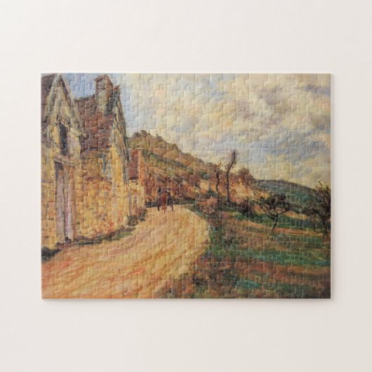 Les Roches bij Falaise bij Giverny Monet Fine Art Legpuzzel (Horizontaal)