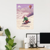 Les Saisies Frankrijk Skigebied Poster (Thuiskantoor)