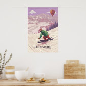 Les Saisies Frankrijk Skigebied Poster (Keuken)