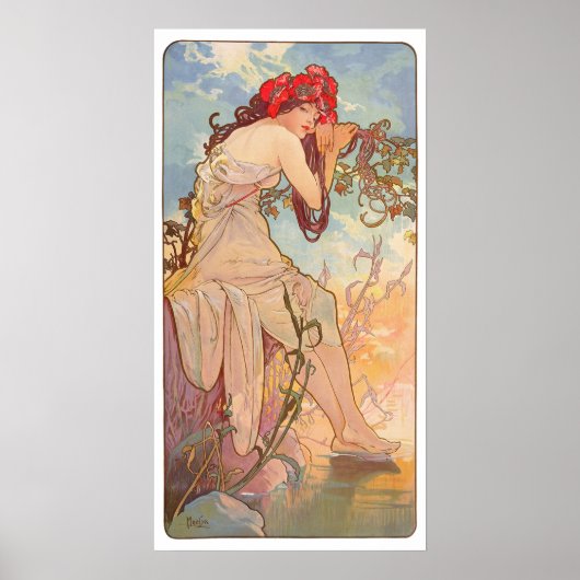 Les Saisons Lete - 1896 - Alphonse Mucha Poster (Voorkant)