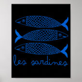 Les Sardines Tinned Fish Retro Graphic For Men Wom Poster (Voorkant)