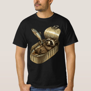Les Sardines Wasbeer   Grappige Wasbeer uit blik T-shirt