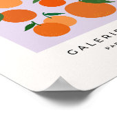 Les Sinaasappels 02 Paarse Retro Fruit Lila Poster (Hoek)