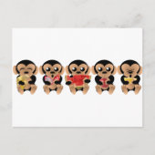 Les singes qui aiment les fruits briefkaart (Voorkant)
