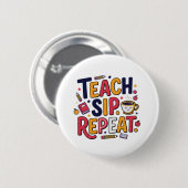 LES. SLURP. HERHALEN RONDE BUTTON 5,7 CM (Voorkant /achterkant)
