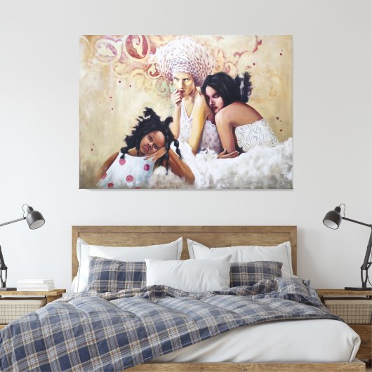les trois femme canvas afdruk (Insitu (Slaapkamer))