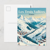 Les Trois Vallées Frankrijk Briefkaart (Voorkant / Achterkant)