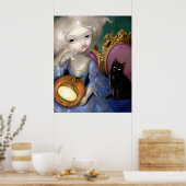 Les Vampires: Lanterne-Citrouille ART PRINT cat (Keuken)