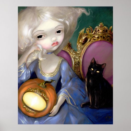 Les Vampires: Lanterne-Citrouille ART PRINT cat (Voorkant)