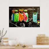 Les Vendeuses de Tissus Haitienne Poster (Keuken)