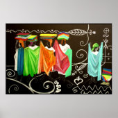 Les Vendeuses de Tissus Haitienne Poster (Voorkant)