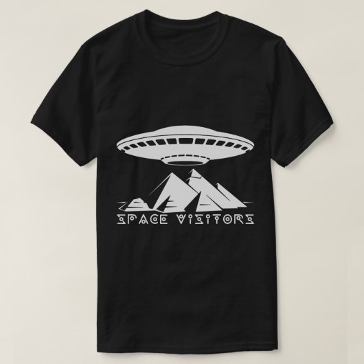 Les visiteurs et les pyramides blanches t-shirt (Design voorkant)