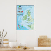 Les zes naties celtiques : carte en breton poster (Keuken)