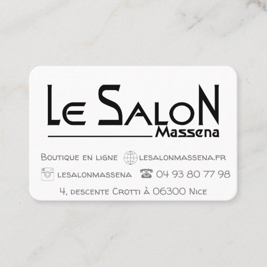 LeSalonMassena Orange-kaart Visitekaartje (Voorkant)