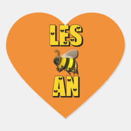 LES🐝AN Lesbian Pride Hart Sticker
