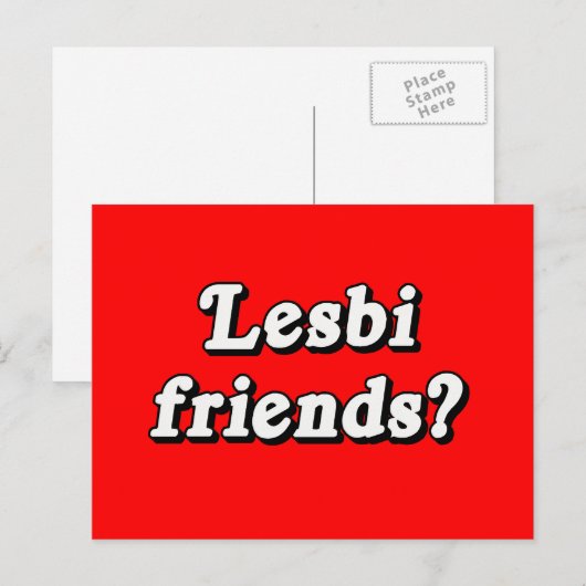 Lesbi Friends? Briefkaart (Voorkant / Achterkant)