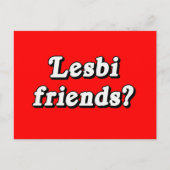 Lesbi Friends? Briefkaart (Voorkant)