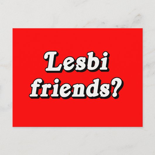 Lesbi Friends? Briefkaart (Voorkant)