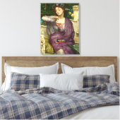 Lesbia en haar Sparrow (door Edward John Poynter) Canvas Afdruk (Insitu (Slaapkamer))