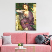Lesbia en haar Sparrow (door Edward John Poynter) Canvas Afdruk (Insitu (Woonkamer))