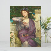 Lesbia en haar Sparrow (door Edward John Poynter) Kaart (Staand voorkant)