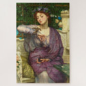 Lesbia en haar Sparrow (door Edward John Poynter) Legpuzzel (Verticaal)