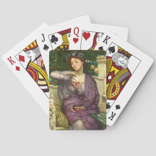 Lesbia en haar Sparrow (door Edward John Poynter) Pokerkaarten (Achterkant)