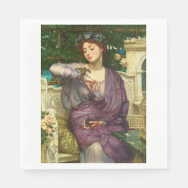 Lesbia en haar Sparrow (door Edward John Poynter) Servet