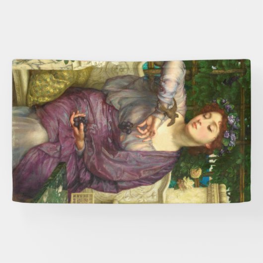 Lesbia en haar Sparrow (door Edward John Poynter) Spandoek (Horizontaal)