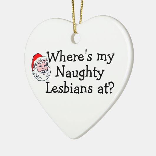 Lesbiaanse kerst keramisch ornament (Links)