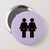 LESBIAANSE LOVERS - .png Ronde Button 4,0 Cm (Voorkant /achterkant)