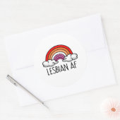 LESBIAN AF RONDE STICKER (Envelop)