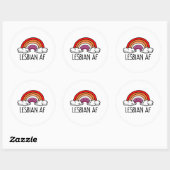 LESBIAN AF RONDE STICKER (Vel)