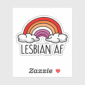 LESBIAN AF STICKER (Vel)