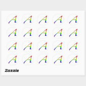 Lesbian and Gay Pride "Scarlet" Letter A Ronde Sticker (Vel)