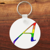 Lesbian and Gay Pride "Scarlet" Letter A Sleutelhanger (Voorkant)