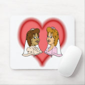 Lesbian Bi-Racial Couple Muismat (Met muis)