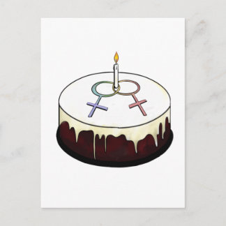 Lesbian Birthday Cake Briefkaart