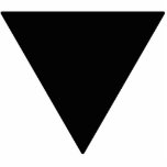 Lesbian Black Triangle Fotobeeldje Ornament<br><div class="desc">Een lesbisch pridesymbool,  een zwarte driehoek.</div>