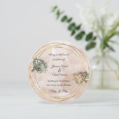 Lesbian Bridal Bouquet Floral Wedding Kaart (Staand voorkant)