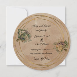 Lesbian Bridal Bouquet Floral Wedding Kaart