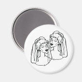 Lesbian Brides Gay Wedding Favors Magneet (Voorkant / Achterkant)