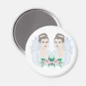 Lesbian Brides Wedding Magneet (Voorkant / Achterkant)