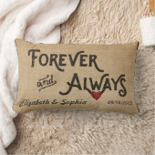 Lesbian Burlap Forever Altijd persoonlijk hart Kussen (Deken)