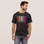 Lesbian Capricorn Barcode Gay Pride Flag Zodiac Si T-shirt (Voorkant volledig)