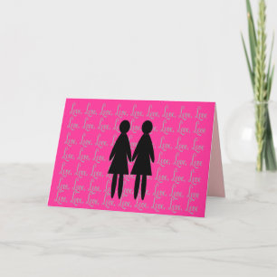 Lesbian Cards "Love"-gedicht in Kaart