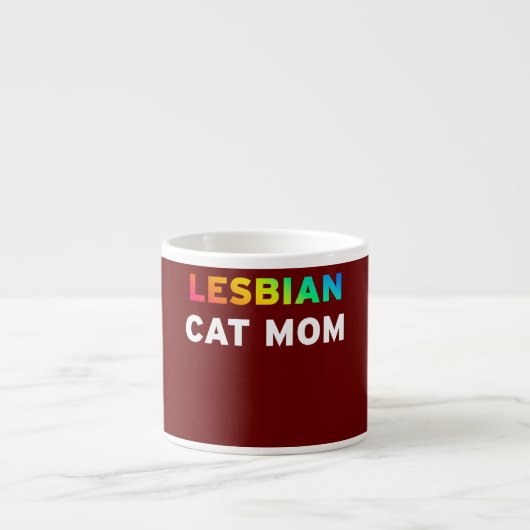 Lesbian Cat mama Funny Kitten Kat Feline Pet Espresso Kop (Voorkant)