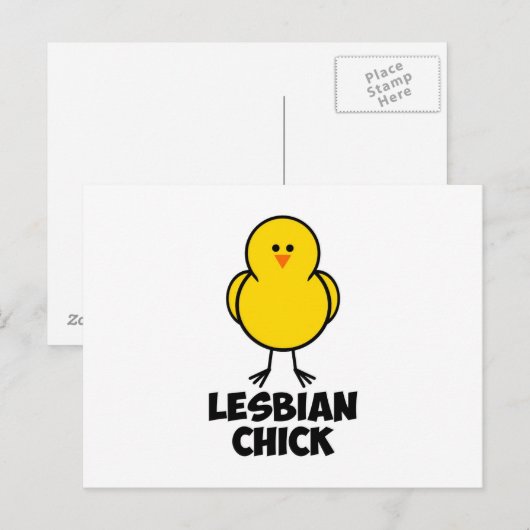 Lesbian Chick Briefkaart (Voorkant / Achterkant)